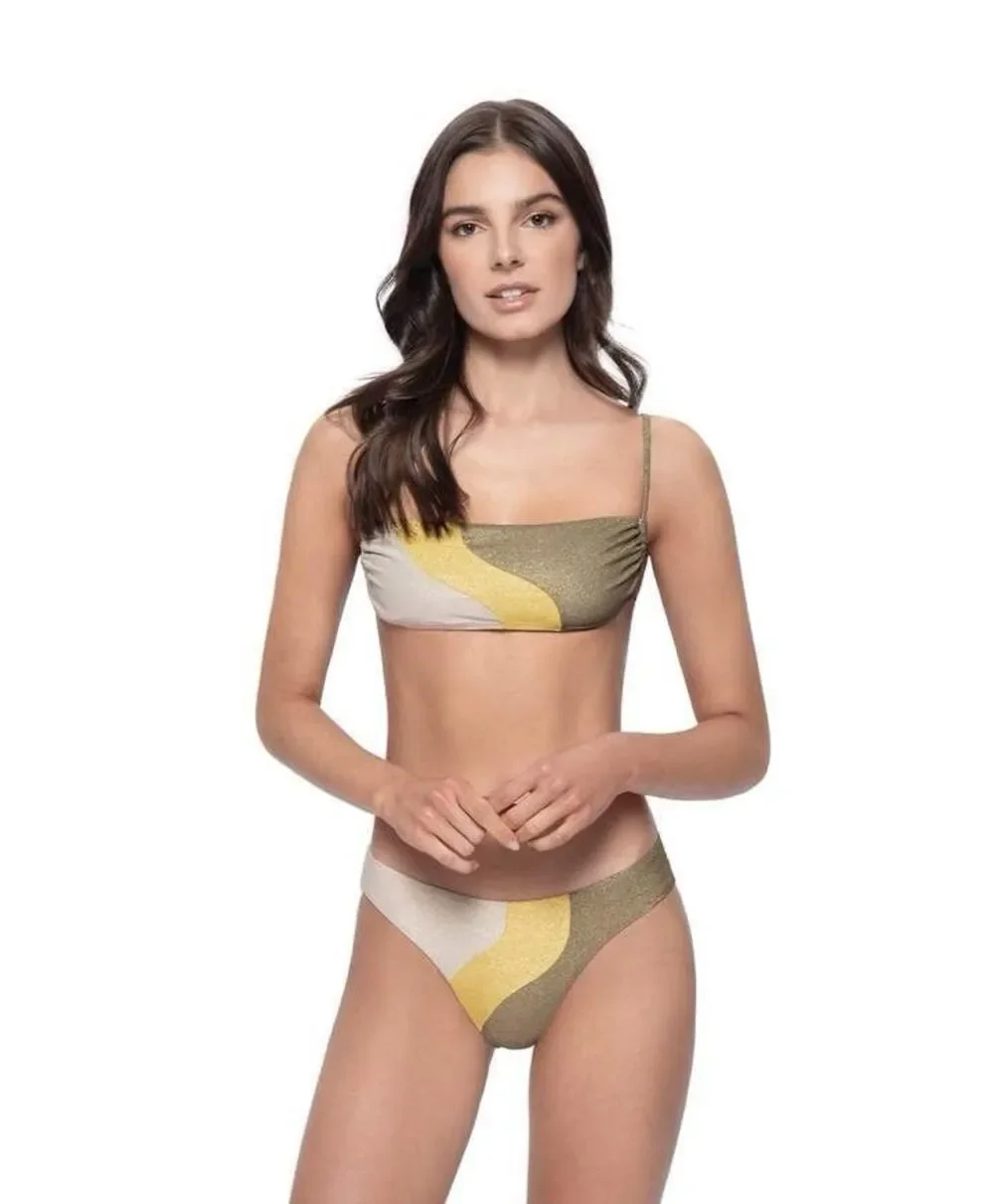 New. PQ gold metallic teeny bikini. Retails $154